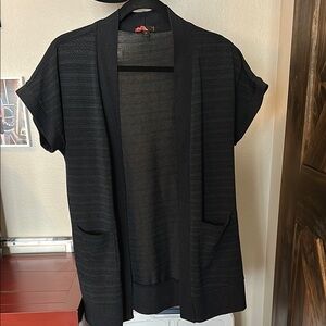 Rue21 Black Open-Front Tunic